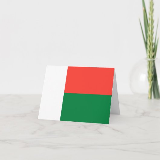 Madagaskar-Flagge Karte (Vorderseite)