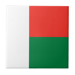 Madagaskar-Flagge Keramikfliese