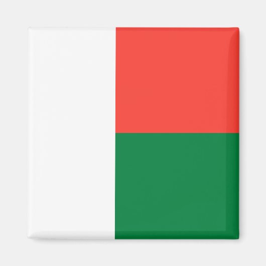 Madagaskar-Flagge Magnet (Vorne)