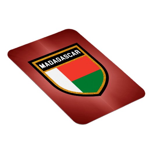 Madagaskar-Flagge Magnet (Rechte Seite)