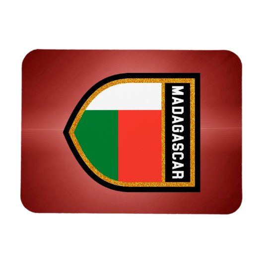 Madagaskar-Flagge Magnet (Horizontal)