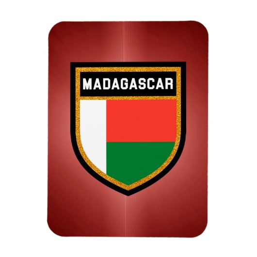 Madagaskar-Flagge Magnet (Vertikal)