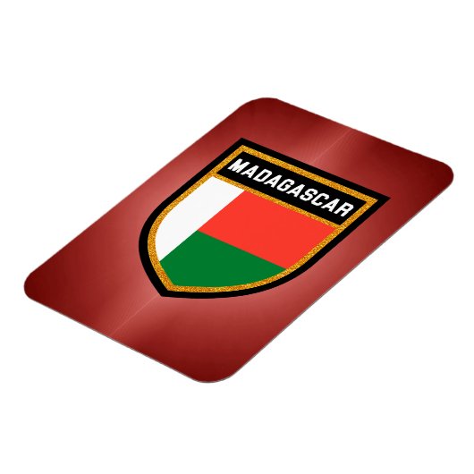 Madagaskar-Flagge Magnet (Linke Seite)