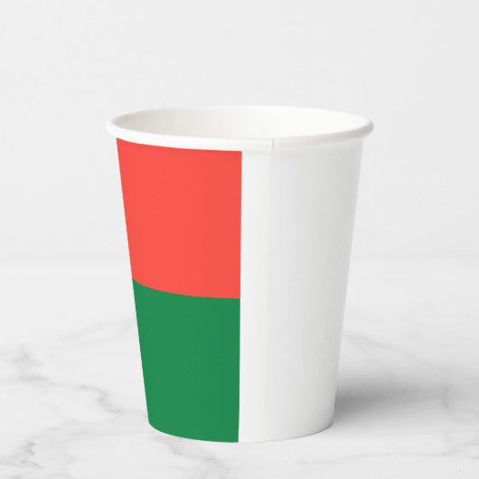 Madagaskar-Flagge Pappbecher (Rechts)