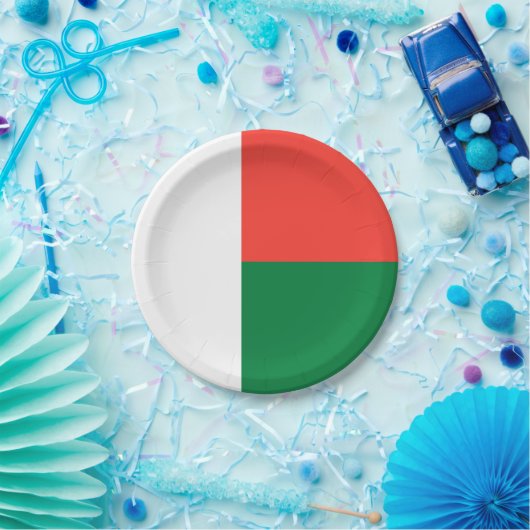 Madagaskar-Flagge Pappteller (Party)