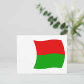 Madagaskar Flagge Postkarte (Stehend Vorderseite)