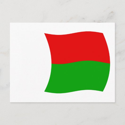 Madagaskar Flagge Postkarte (Vorderseite)