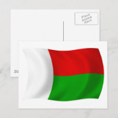 Madagaskar Flagge Postkarte (Vorne/Hinten)