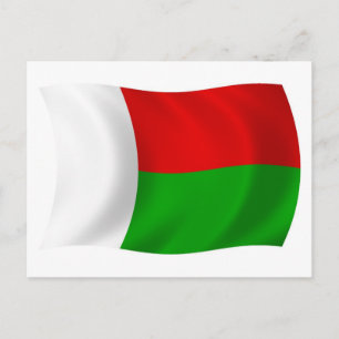 Madagaskar Flagge Postkarte