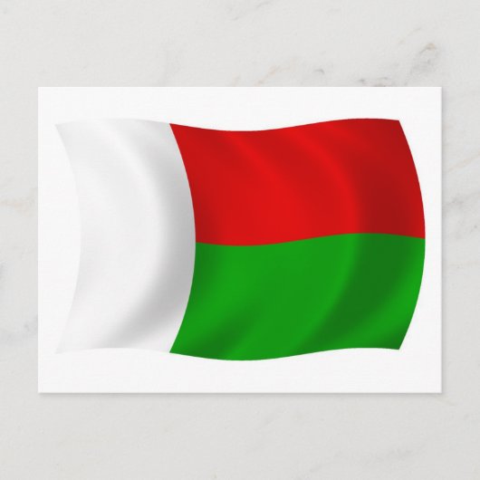 Madagaskar Flagge Postkarte (Vorderseite)