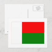 Madagaskar-Flagge Postkarte (Vorne/Hinten)