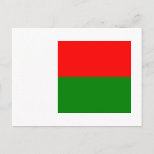 Madagaskar-Flagge Postkarte (Vorderseite)