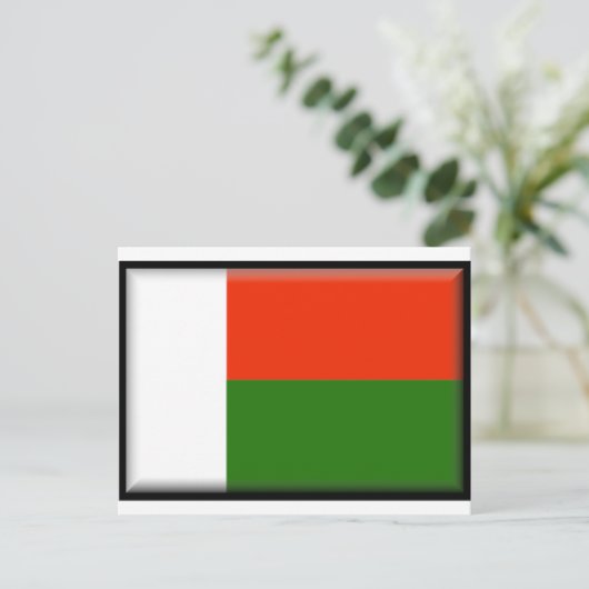 Madagaskar-Flagge Postkarte (Stehend Vorderseite)