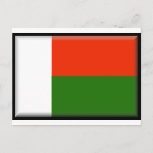 Madagaskar-Flagge Postkarte (Vorderseite)