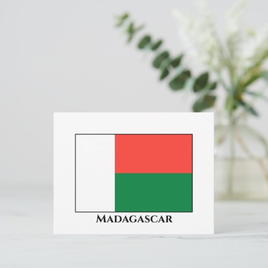 Madagaskar-Flagge Postkarte (Stehend Vorderseite)