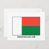 Madagaskar-Flagge Postkarte (Vorne/Hinten)