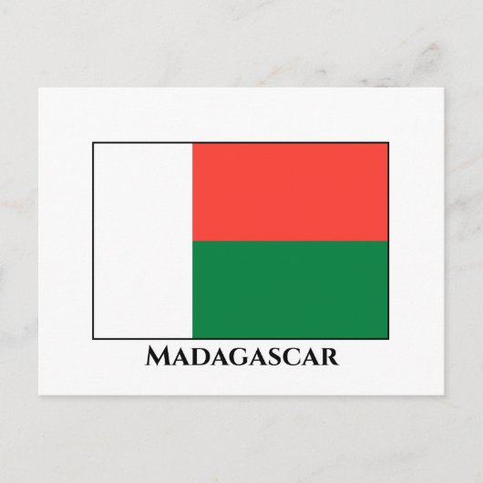 Madagaskar-Flagge Postkarte (Vorderseite)