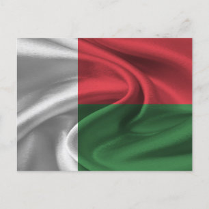 Madagaskar-Flagge Postkarte