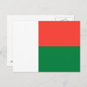 Madagaskar-Flagge Postkarte (Vorne/Hinten)