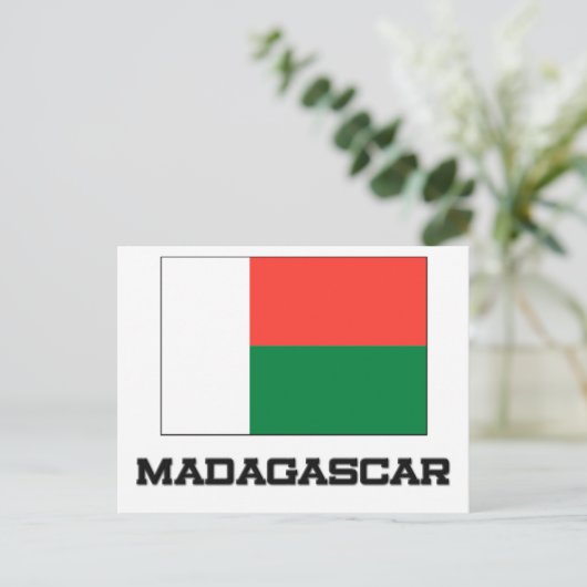 Madagaskar-Flagge Postkarte (Stehend Vorderseite)