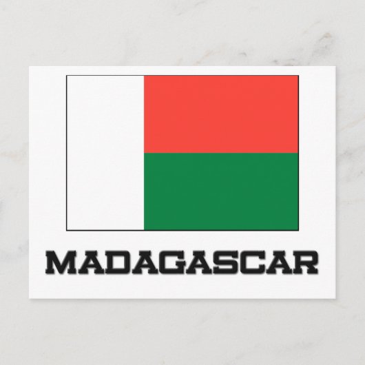 Madagaskar-Flagge Postkarte (Vorderseite)