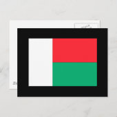 Madagaskar-Flagge Postkarte (Vorne/Hinten)