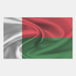 Madagaskar-Flagge Rechteckiger Aufkleber