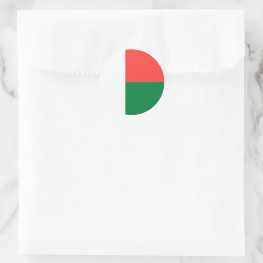 Madagaskar-Flagge Runder Aufkleber (Tasche)