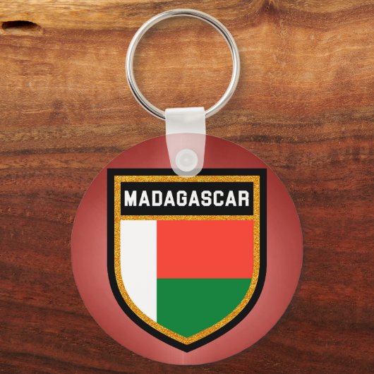 Madagaskar-Flagge Schlüsselanhänger (Vorderseite)