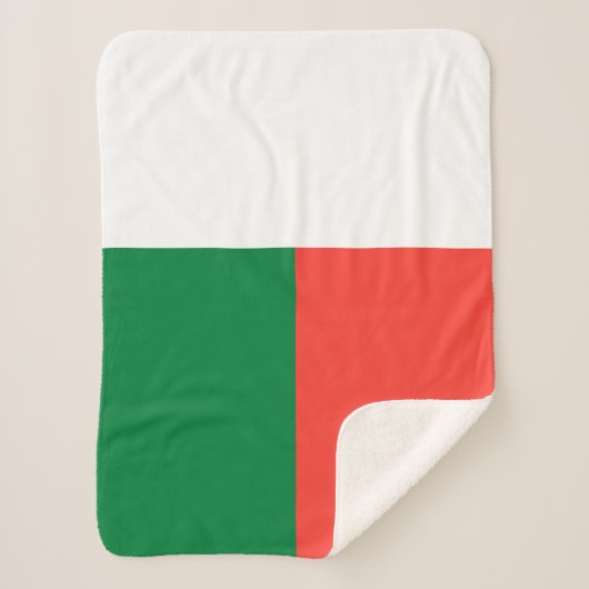 Madagaskar-Flagge Sherpadecke (Vorderseite)