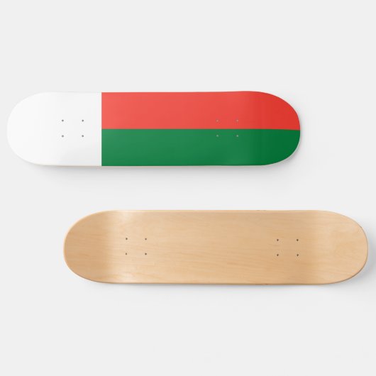 Madagaskar-Flagge Skateboard (Horizontal)