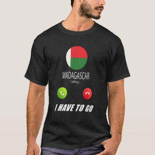 Madagaskar-Flagge Souvenir Madagascar ruft an T-Shirt