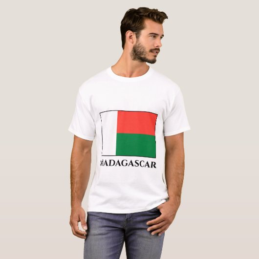 Madagaskar-Flagge T-Shirt (Vorne ganz)