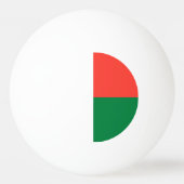 Madagaskar-Flagge Tischtennisball (Rückseite)