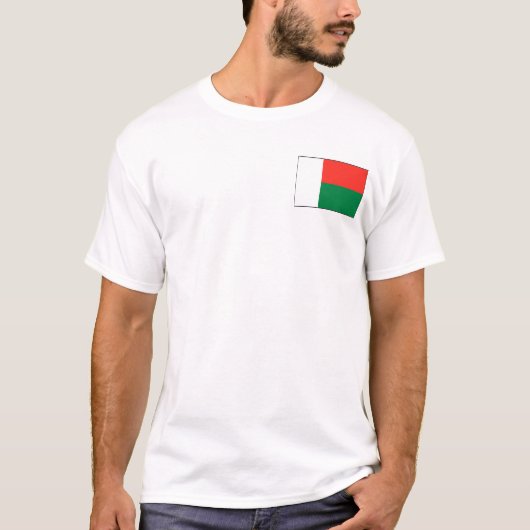 Madagaskar-Flagge und Karten-T - Shirt (Vorderseite)