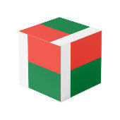 Madagaskar-Flagge Würfel (Rückseite Schrägansicht)