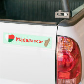 Madagaskar-Flaggen-Herz + Karten-Autoaufkleber Autoaufkleber (Auf Lkw)
