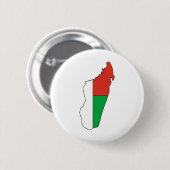 Madagaskar-Flaggen-Karte Größengleich Button (Vorne & Hinten)