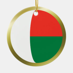Madagaskar-Flaggen-Ornament Keramikornament