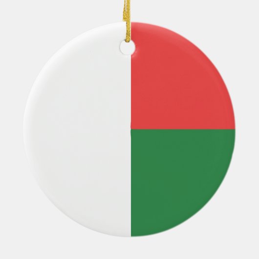 Madagaskar-Flaggenemblem Keramik Ornament (Hinten)