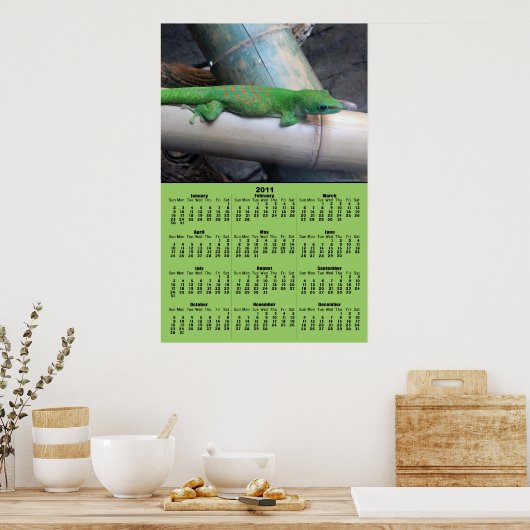 Madagaskar Giant Day Gecko 2011 Kalenderposter Poster (Küche)