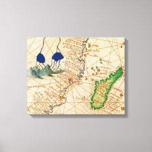 Madagaskar-Karte 2 Leinwanddruck