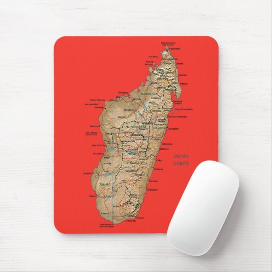 Madagaskar-Karte Mousepad (Mit Mouse)