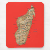 Madagaskar-Karte Mousepad (Vorne)