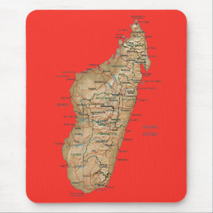 Madagaskar-Karte Mousepad
