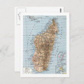 Madagaskar-Karte Postkarte (Vorne/Hinten)