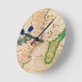 Madagaskar-Karte Runde Wanduhr (Winkel)