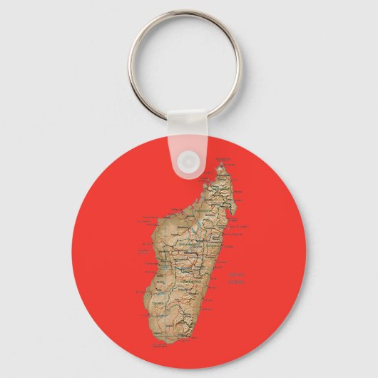 Madagaskar Karte Schlüsselanhänger (Vorderseite)