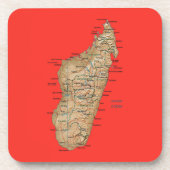 Madagaskar Karte Untersetzer (Vorderseite)