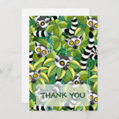 Madagaskar-Lemuren im Exotischen Dschungel Dankeskarte (Vorne/Hinten)